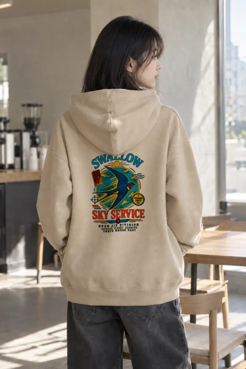 "Swallow Departure" Heavy Blend Unisex Pullover Hoodie | Gildan 18500