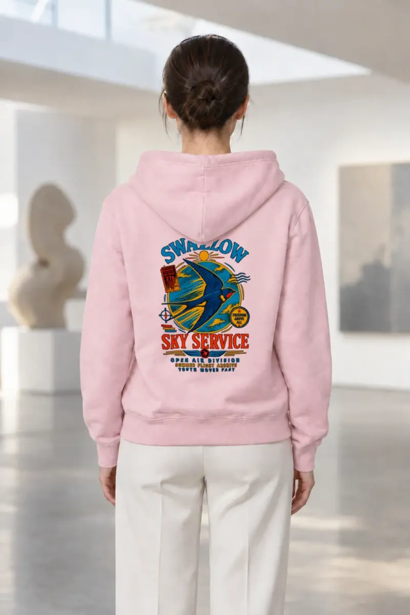 "Swallow Departure" Heavy Blend Unisex Pullover Hoodie | Gildan 18500