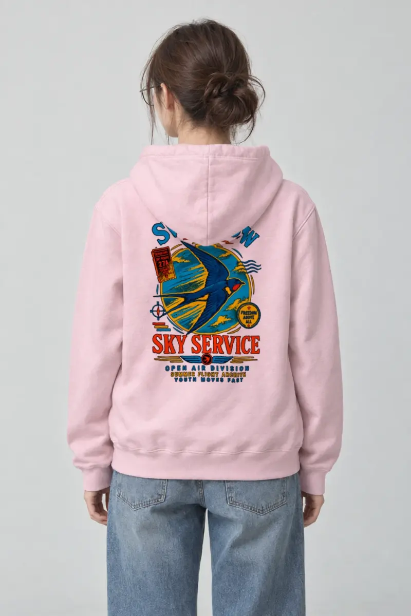 "Swallow Departure" Heavy Blend Unisex Pullover Hoodie