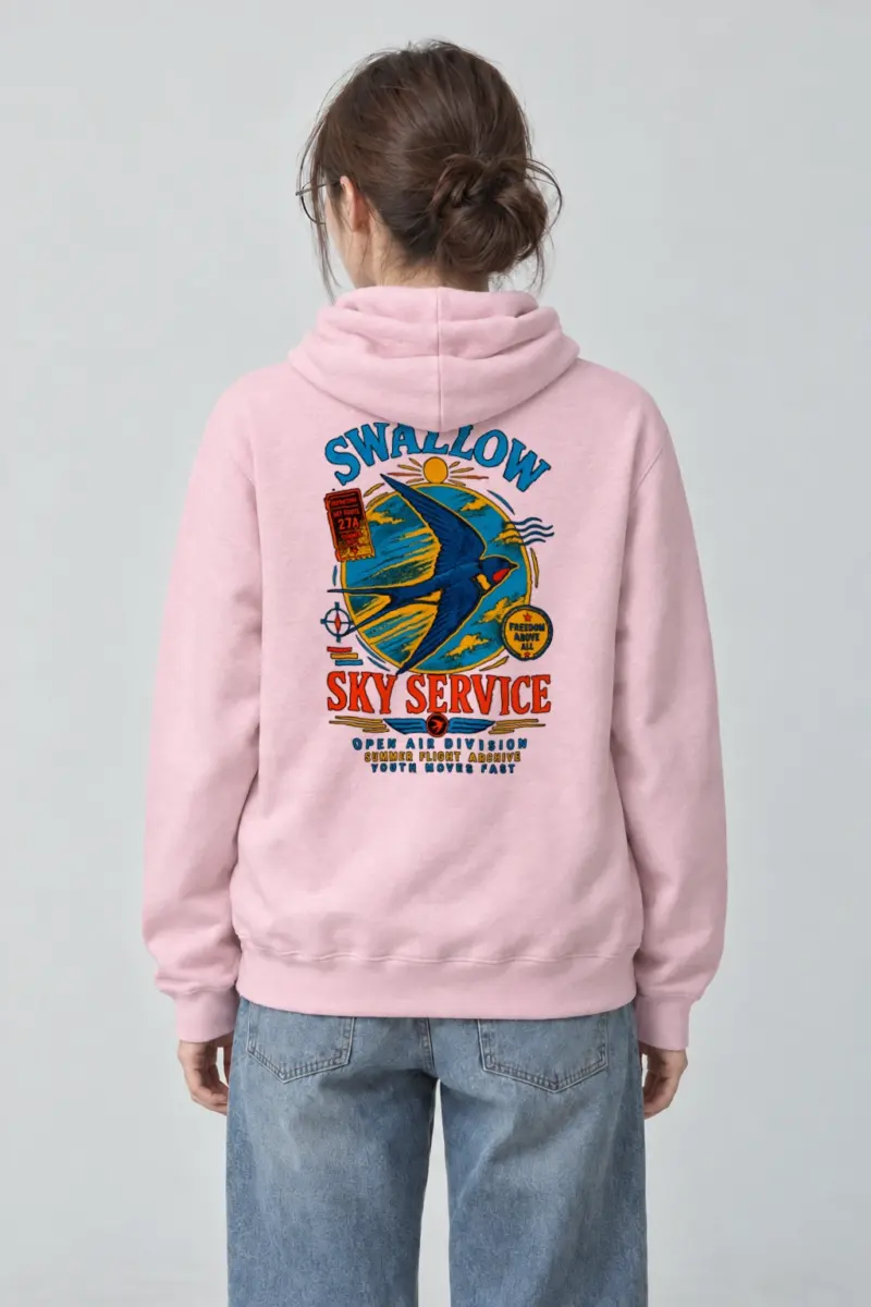 "Swallow Departure" Heavy Blend Unisex Pullover Hoodie