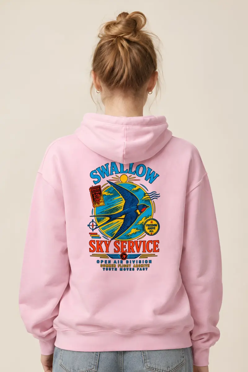 "Swallow Departure" Heavy Blend Unisex Pullover Hoodie