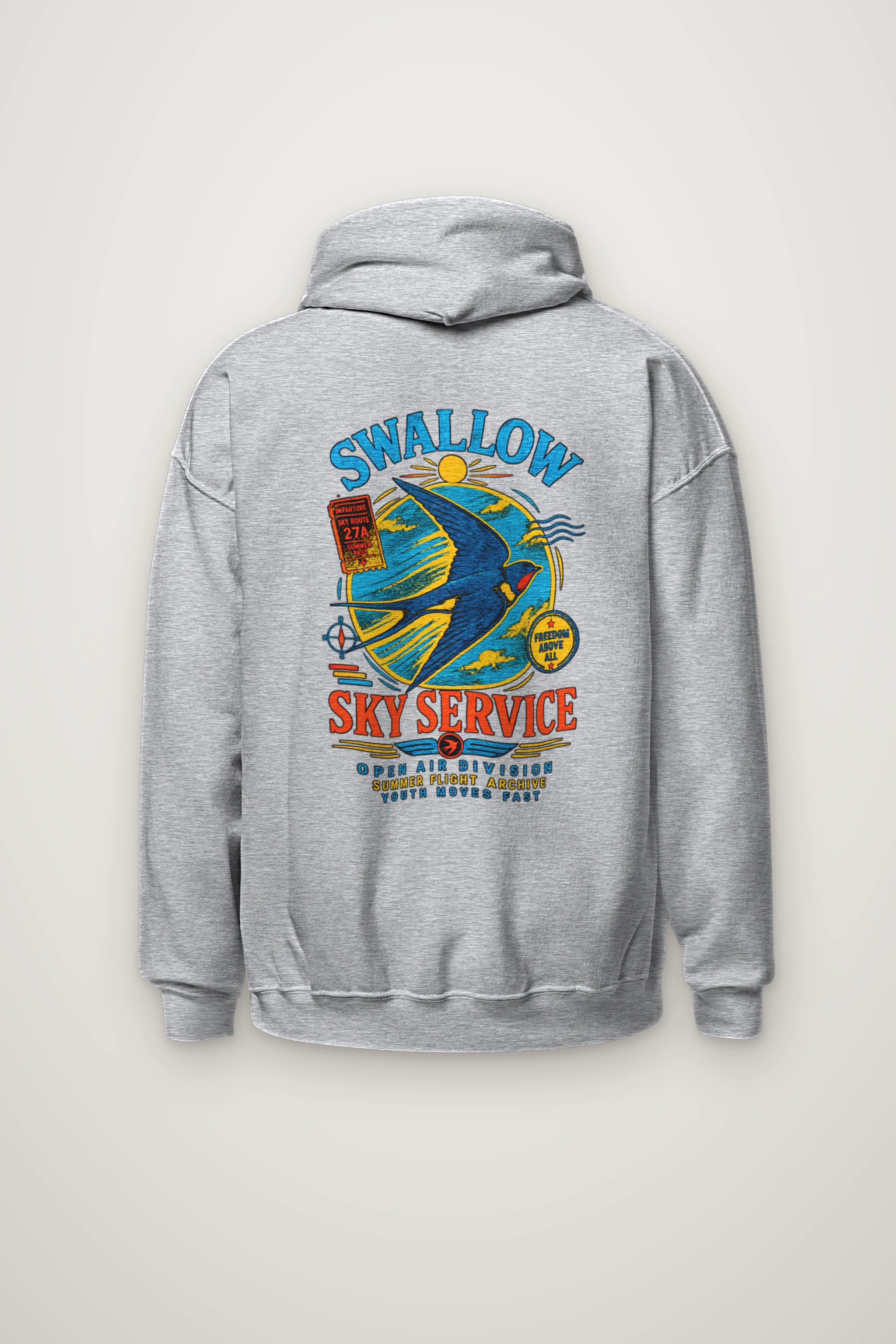 "Swallow Departure" Heavy Blend Unisex Pullover Hoodie