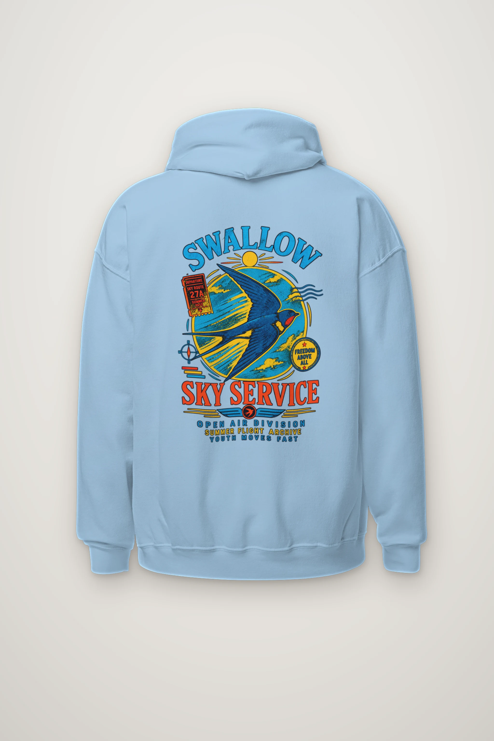 "Swallow Departure" Heavy Blend Unisex Pullover Hoodie