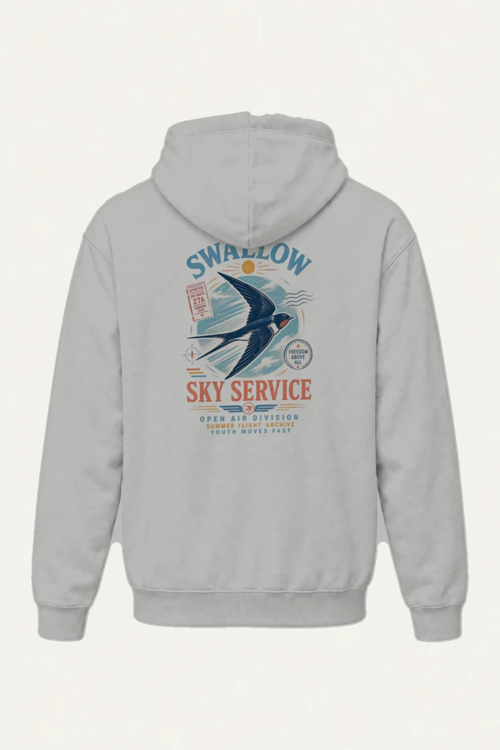 "Swallow Departure" Heavy Blend Unisex Pullover Hoodie | Gildan 18500