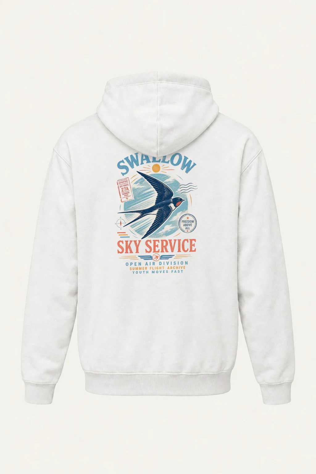 "Swallow Departure" Heavy Blend Unisex Pullover Hoodie | Gildan 18500