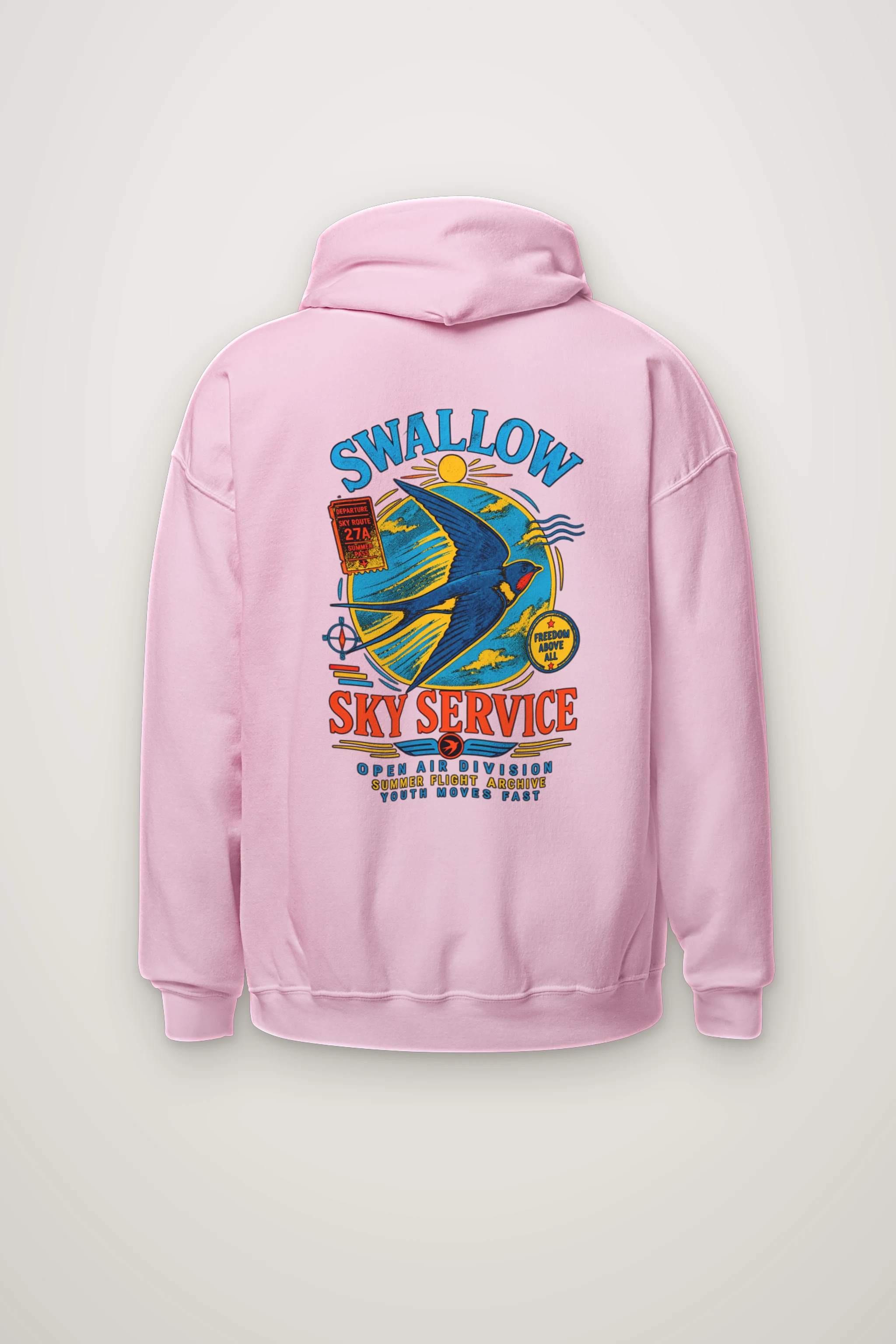"Swallow Departure" Heavy Blend Unisex Pullover Hoodie