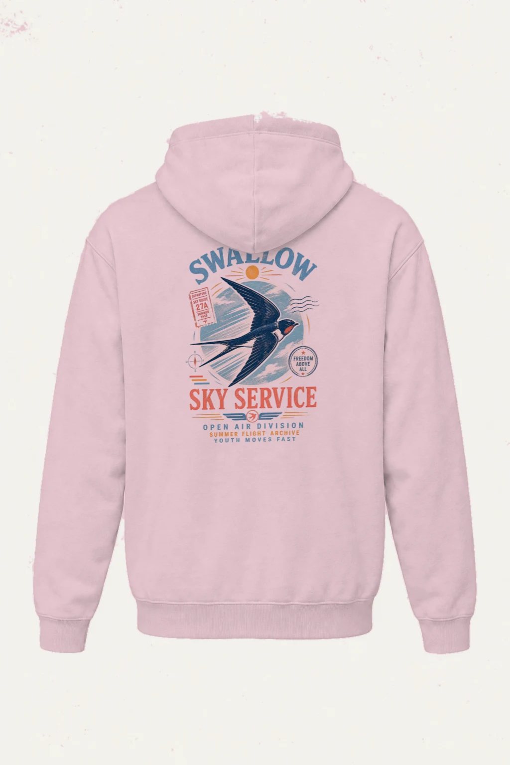 "Swallow Departure" Heavy Blend Unisex Pullover Hoodie | Gildan 18500
