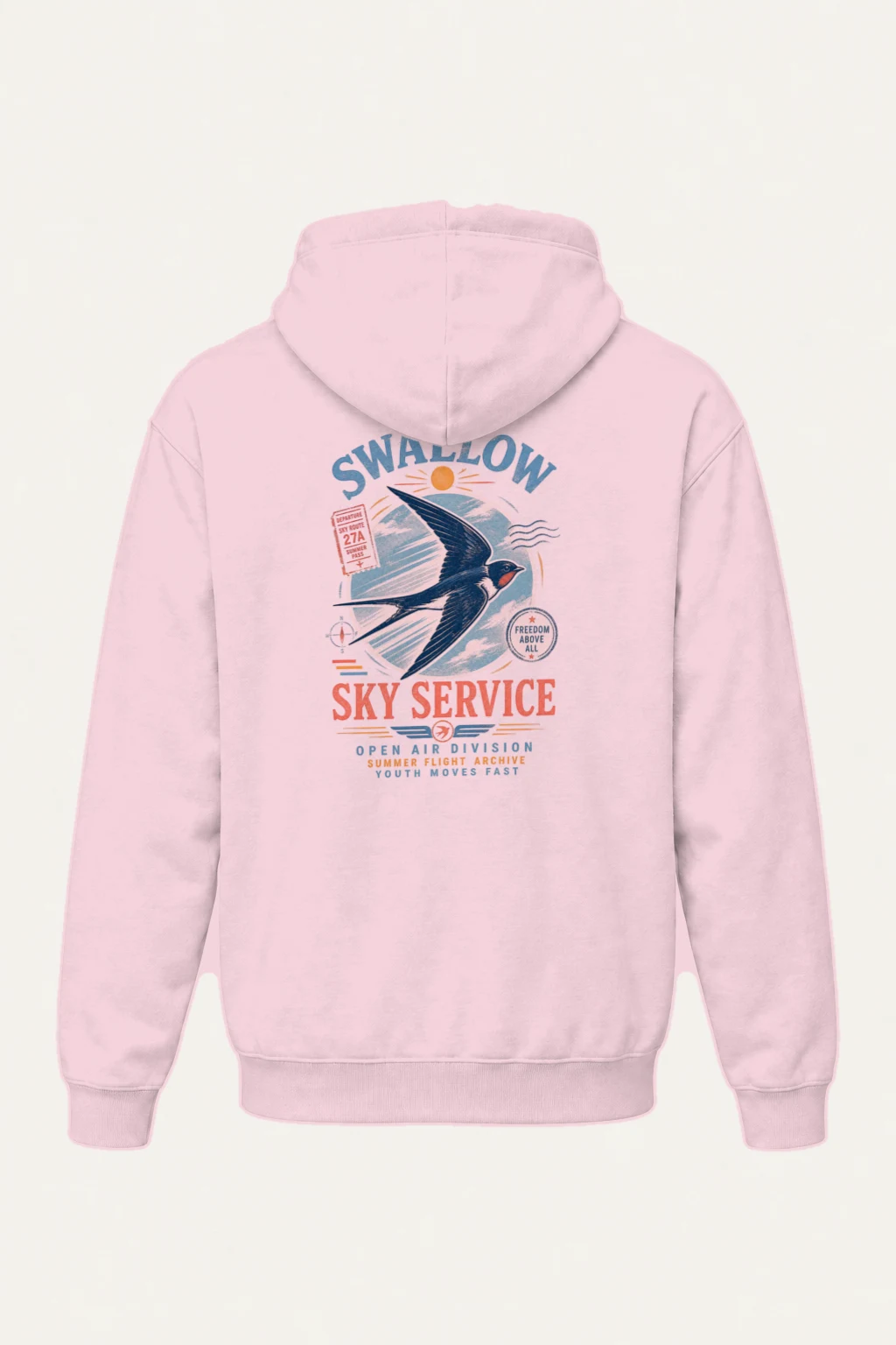 "Swallow Departure" Heavy Blend Unisex Pullover Hoodie | Gildan 18500