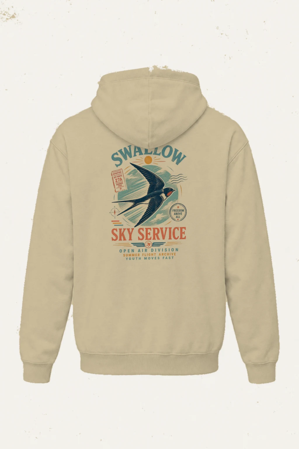 "Swallow Departure" Heavy Blend Unisex Pullover Hoodie | Gildan 18500