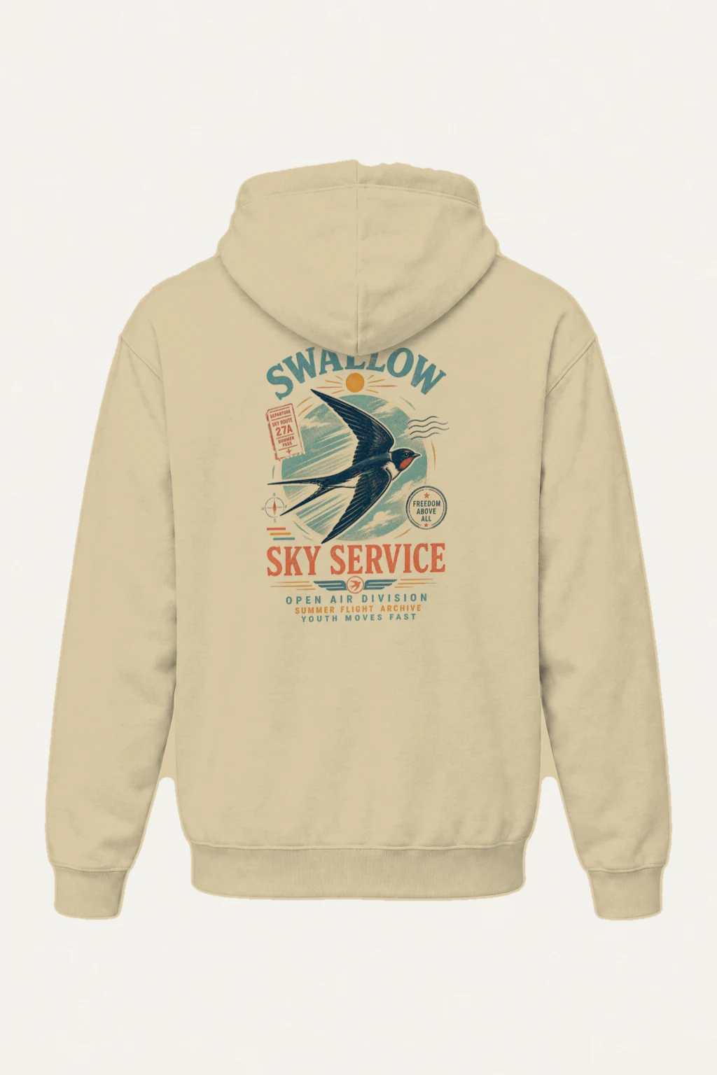 "Swallow Departure" Heavy Blend Unisex Pullover Hoodie | Gildan 18500