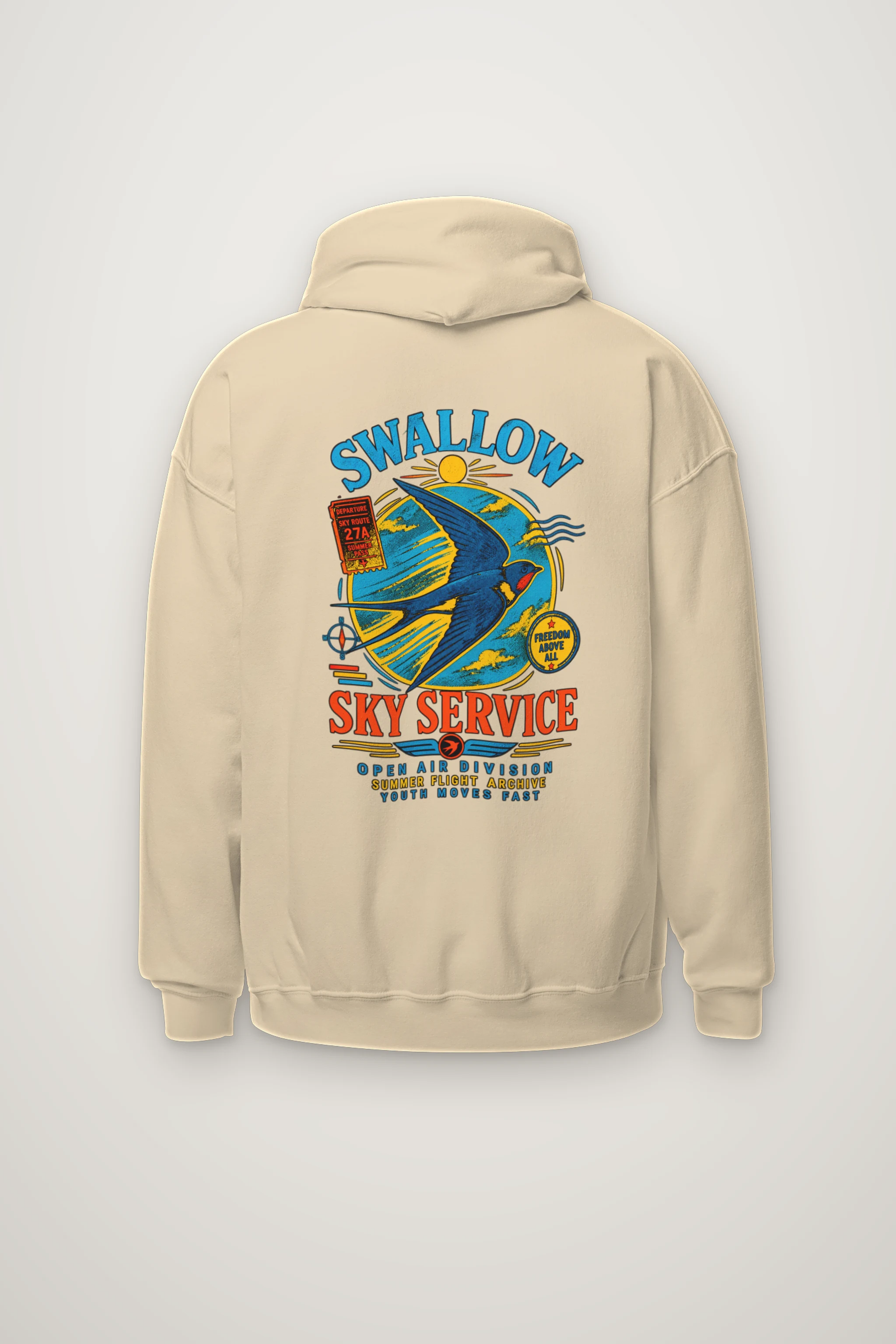"Swallow Departure" Heavy Blend Unisex Pullover Hoodie