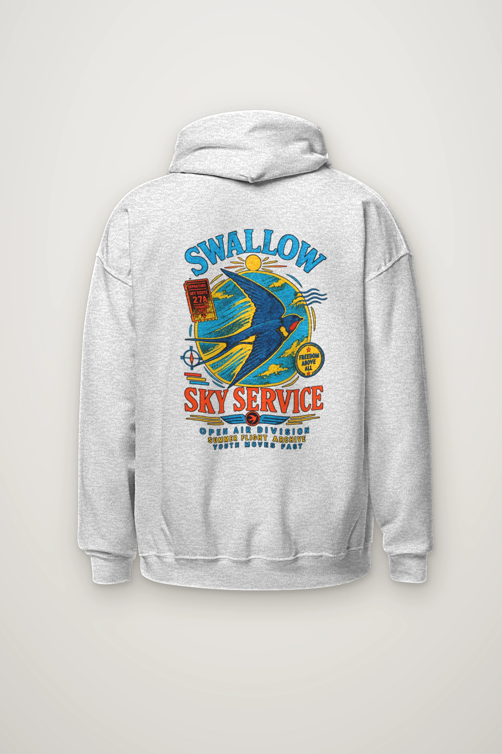 "Swallow Departure" Heavy Blend Unisex Pullover Hoodie
