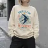 "Swallow Sky Route" Unisex Sponge Fleece Crewneck Sweatshirt | Bella + Canvas 3901