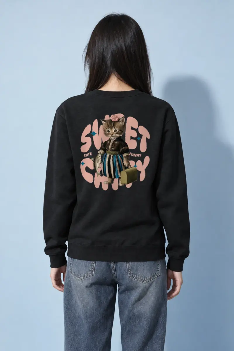 "Sweet Cat" Heavy Blend Unisex Crewneck Sweatshirt | Gildan 18000