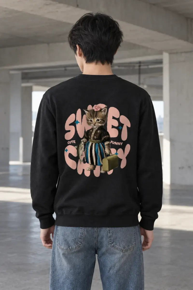 "Sweet Cat" Heavy Blend Unisex Crewneck Sweatshirt