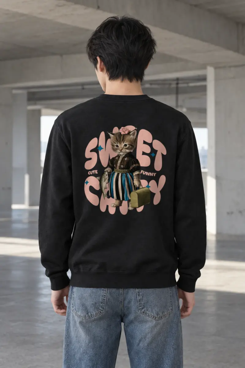 "Sweet Cat" Heavy Blend Unisex Crewneck Sweatshirt