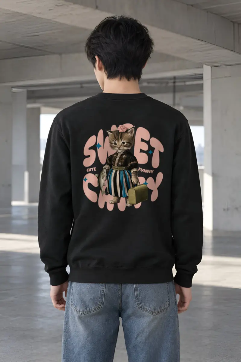 "Sweet Cat" Heavy Blend Unisex Crewneck Sweatshirt