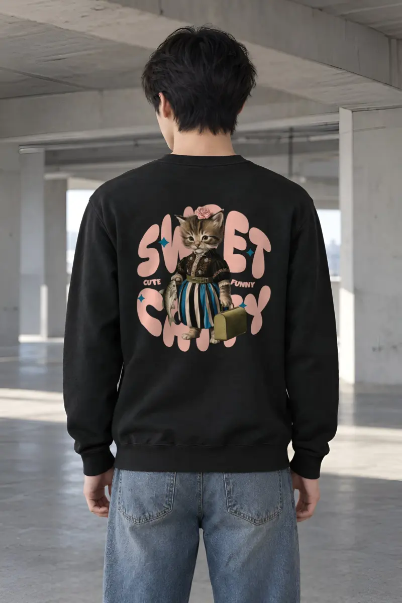 "Sweet Cat" Heavy Blend Unisex Crewneck Sweatshirt