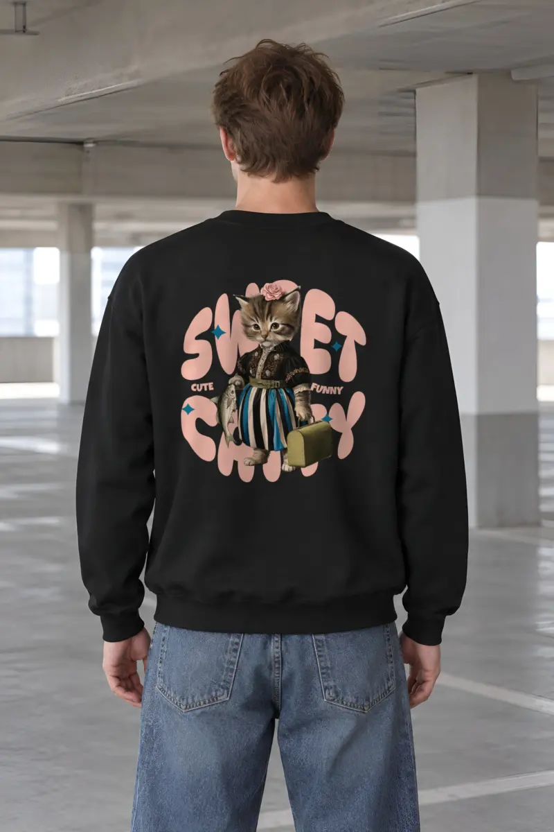 "Sweet Cat" Heavy Blend Unisex Crewneck Sweatshirt