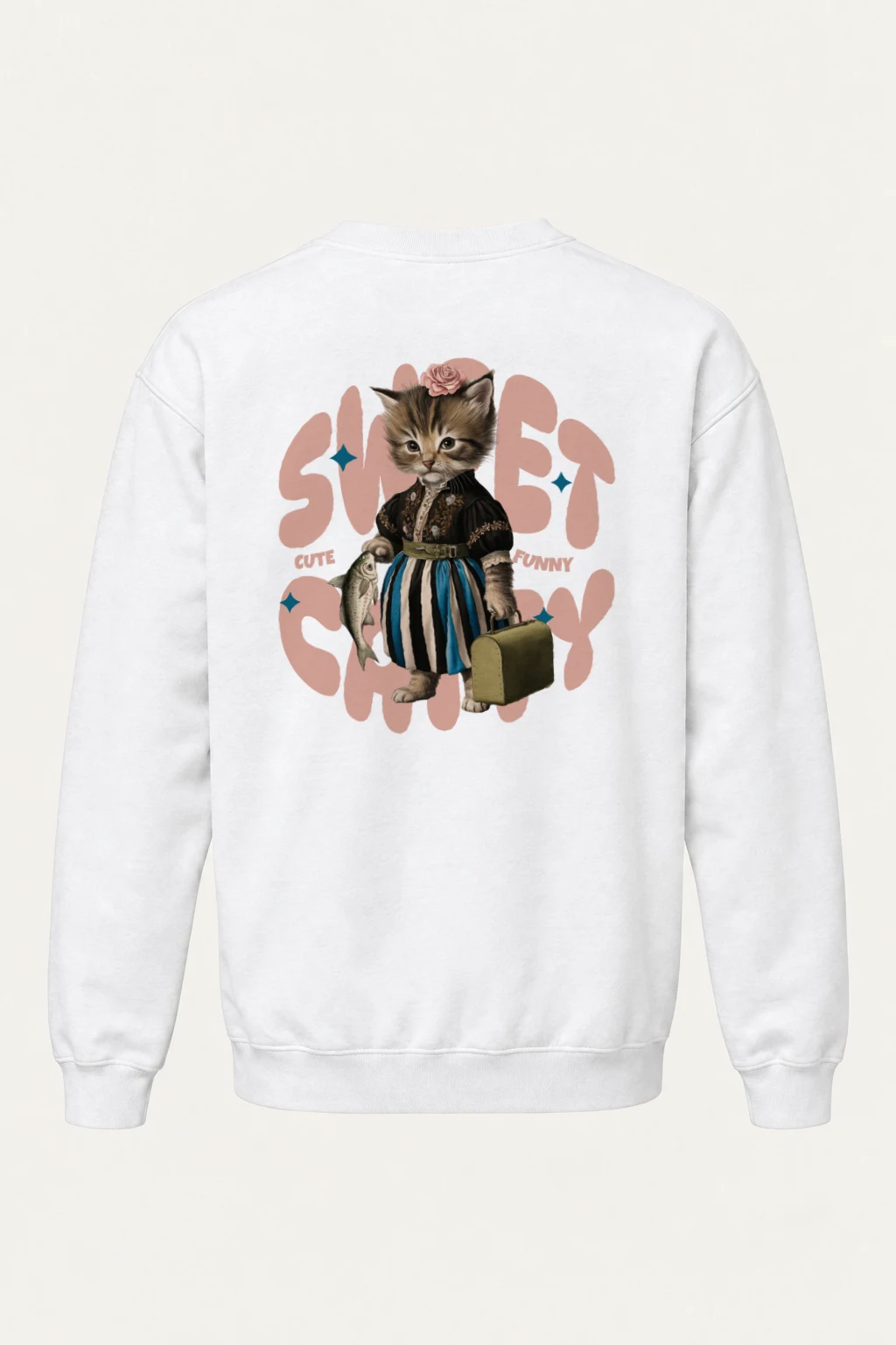 "Sweet Cat" Heavy Blend Unisex Crewneck Sweatshirt | Gildan 18000