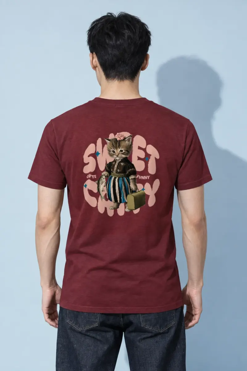 "Sweet Cat" Heavyweight Unisex Crewneck T-shirt