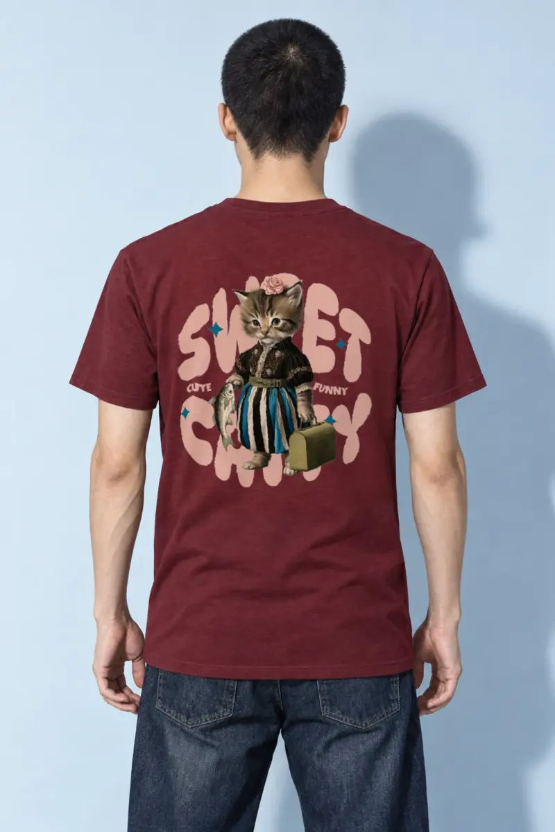"Sweet Cat" Heavyweight Unisex Crewneck T-shirt | Gildan 5000