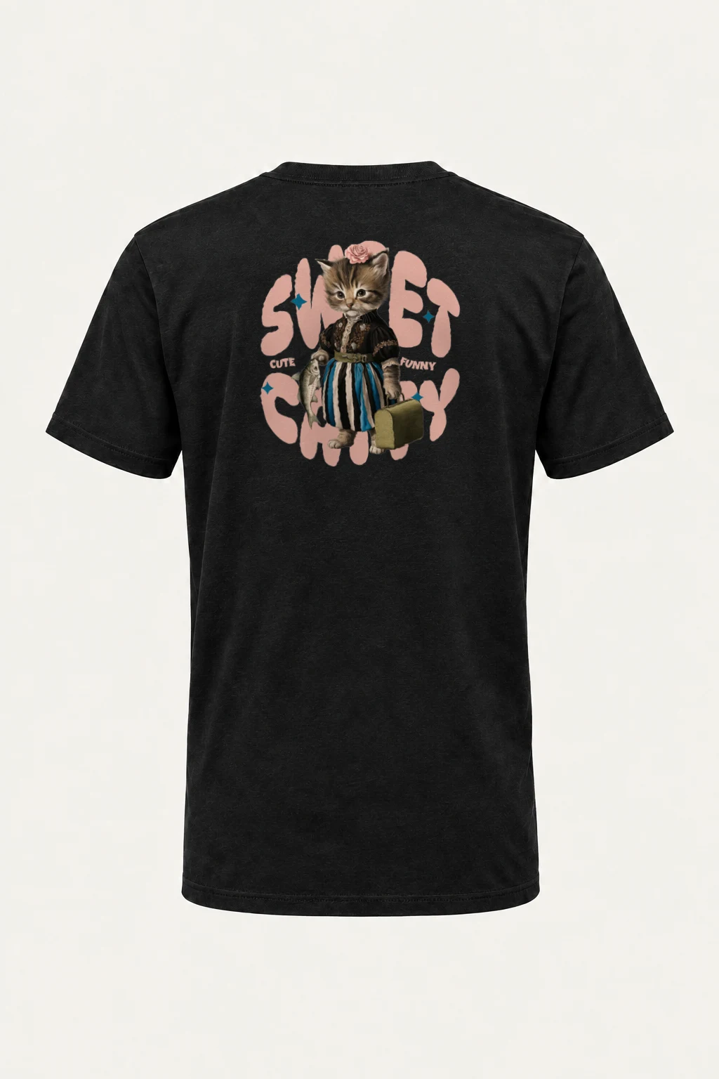 "Sweet Cat" Heavyweight Unisex Crewneck T-shirt | Gildan 5000