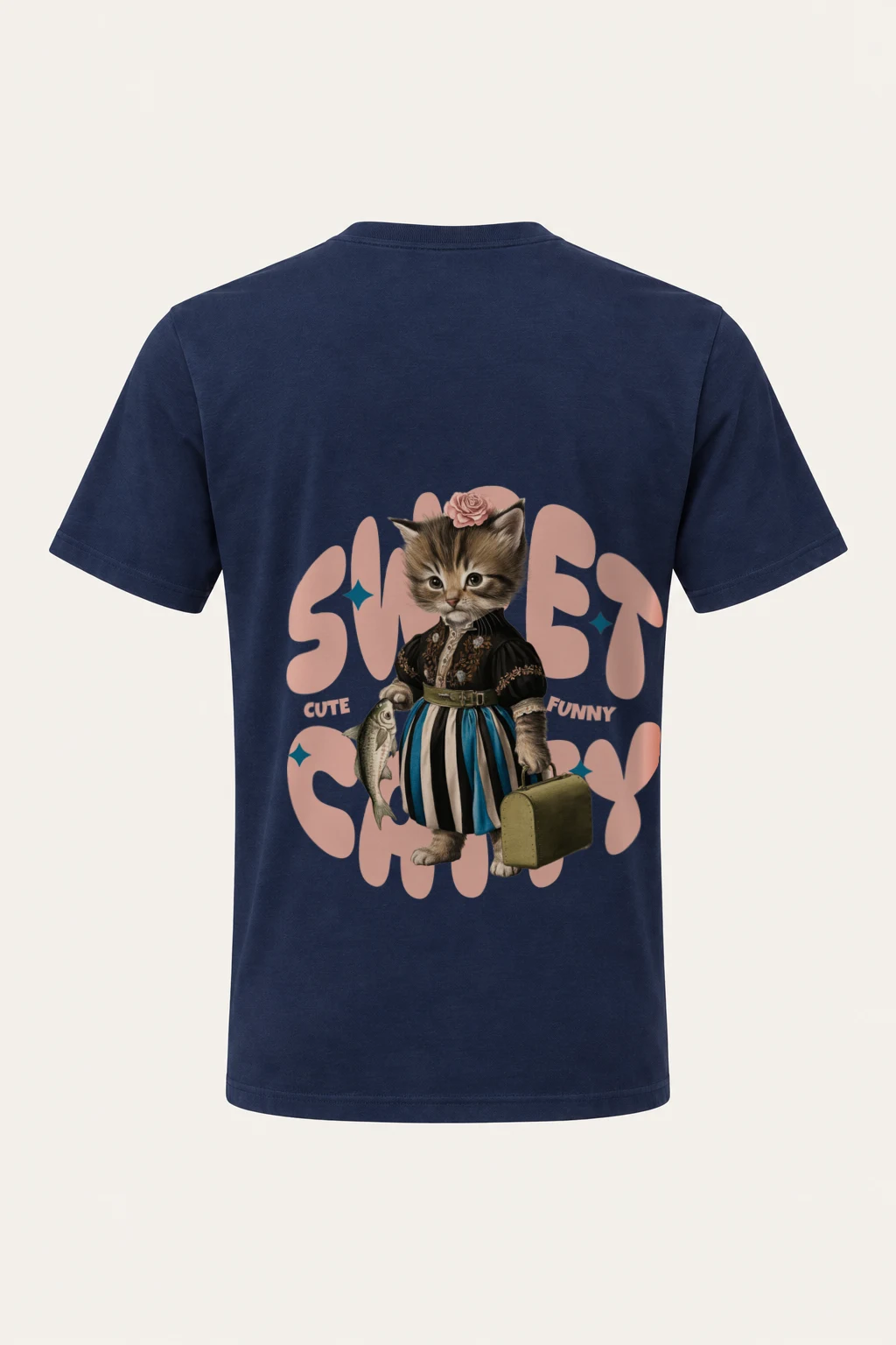 "Sweet Cat" Heavyweight Unisex Crewneck T-shirt | Gildan 5000
