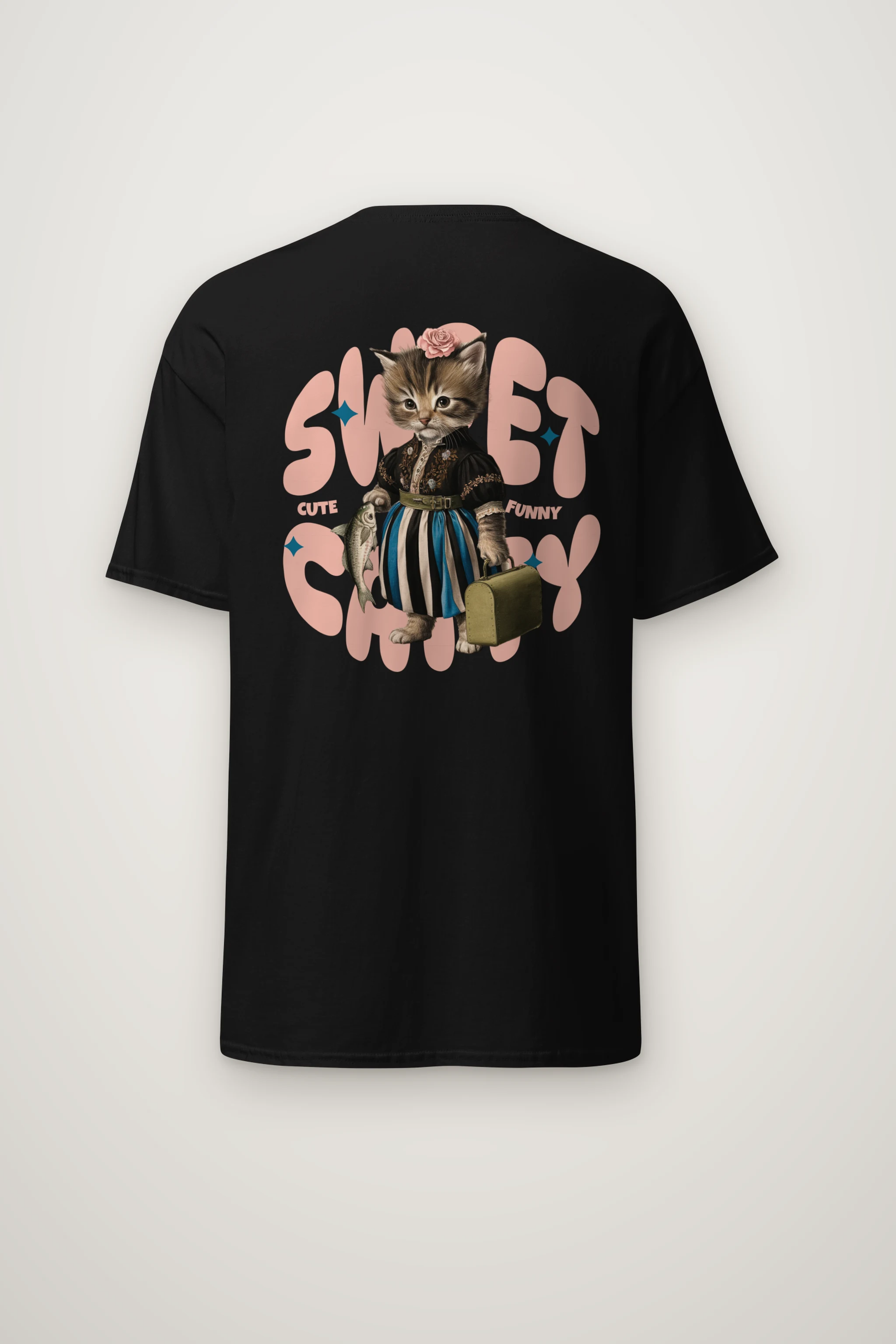 "Sweet Cat" Heavyweight Unisex Crewneck T-shirt