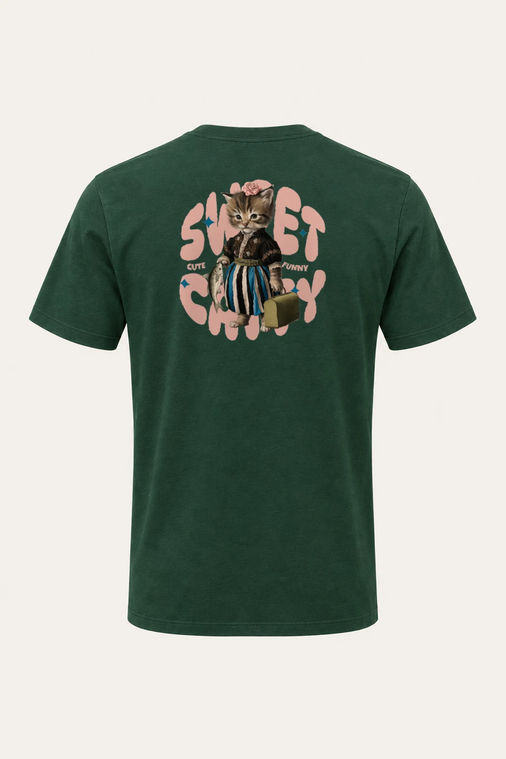 "Sweet Cat" Heavyweight Unisex Crewneck T-shirt | Gildan 5000