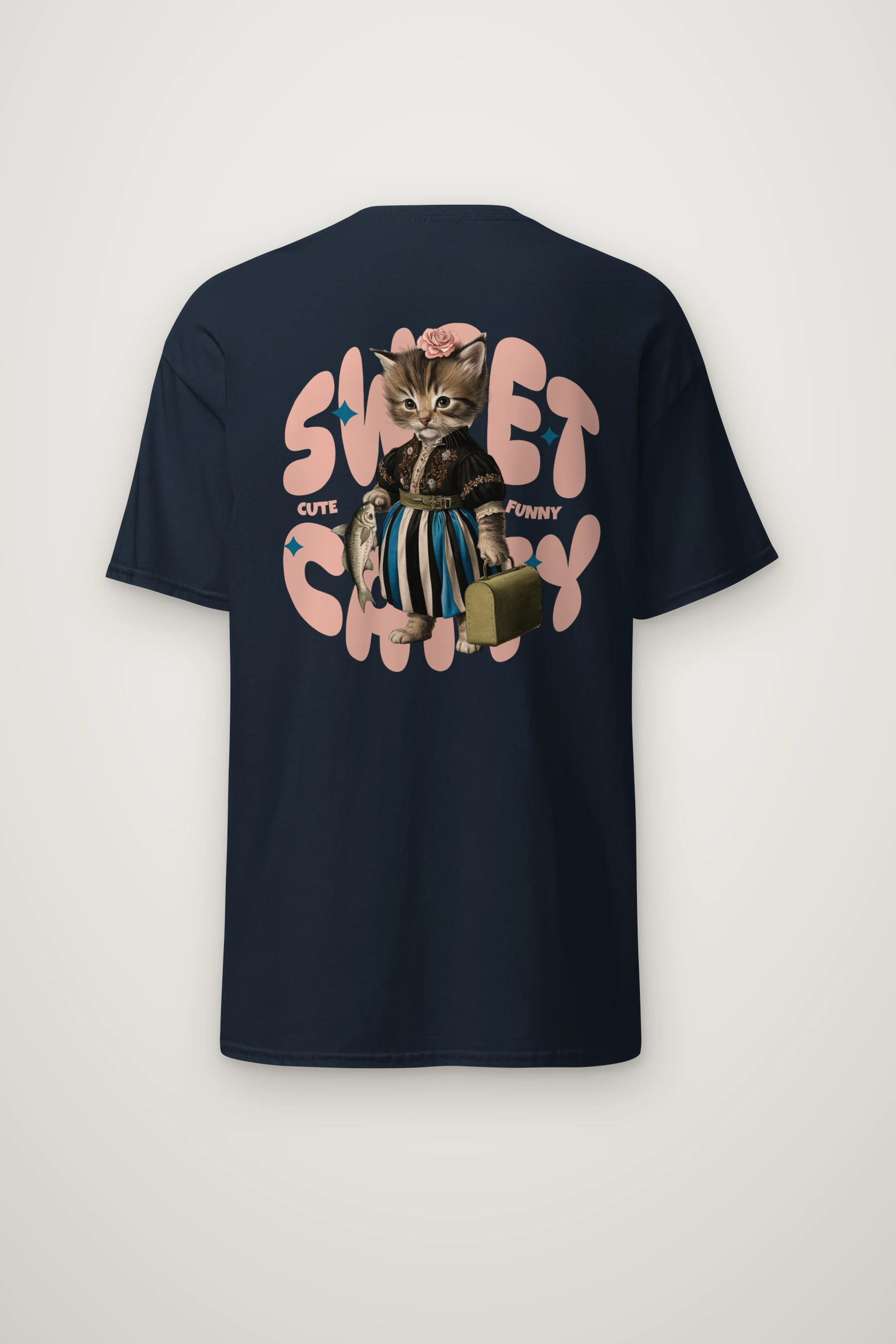 "Sweet Cat" Heavyweight Unisex Crewneck T-shirt