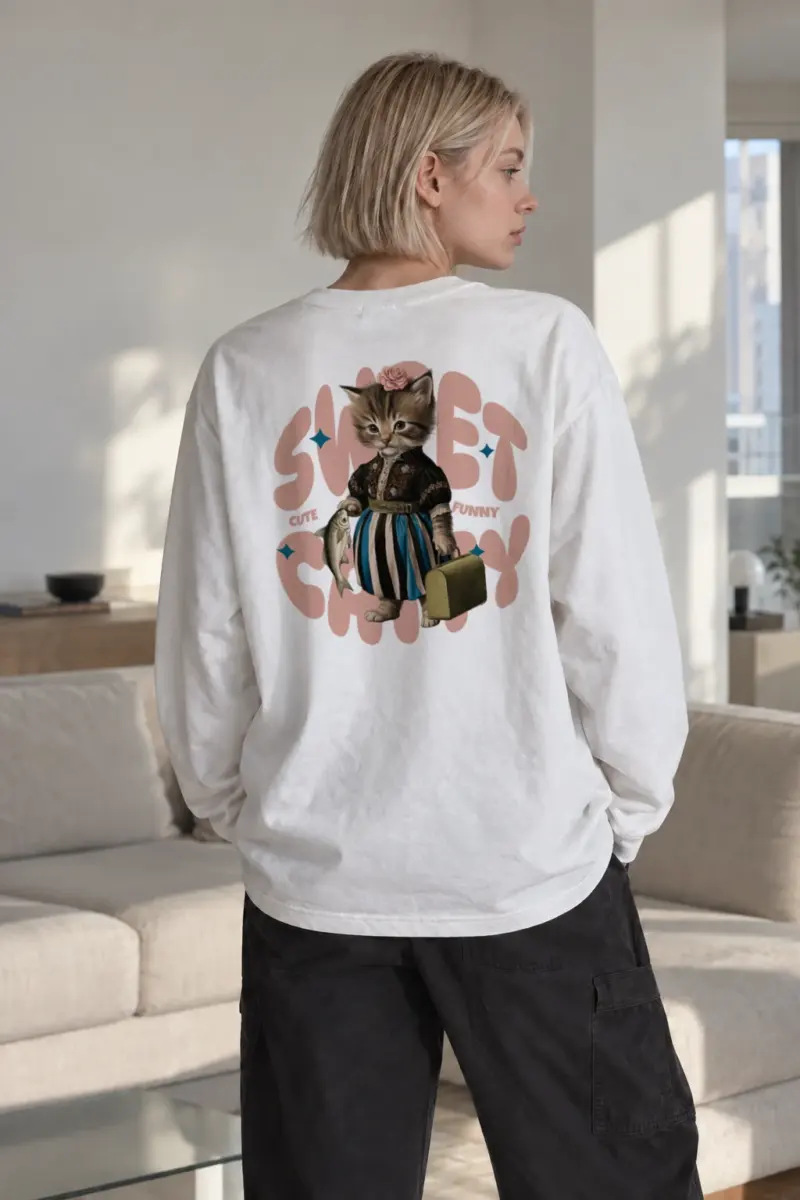 “Sweet Cat” Unisex Longsleeve T-shirt | Gildan 2400