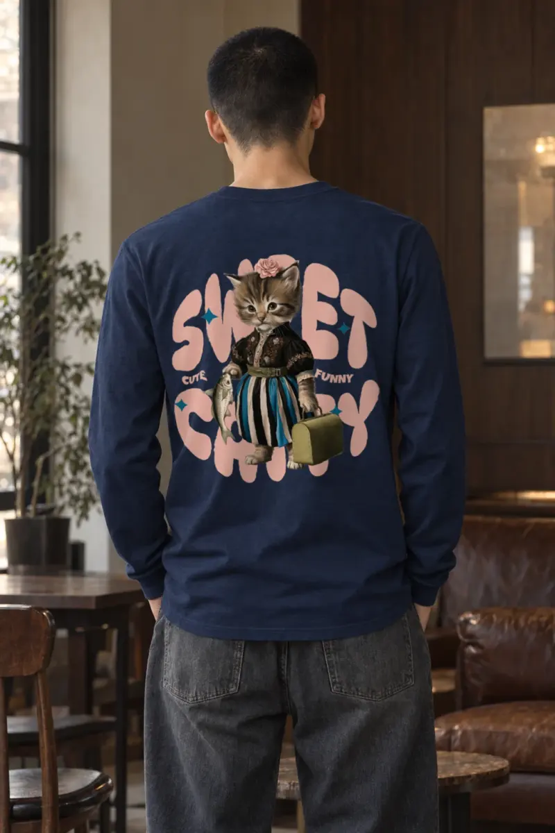 "Sweet Cat" Unisex Longsleeve T-shirt | Gildan 2400