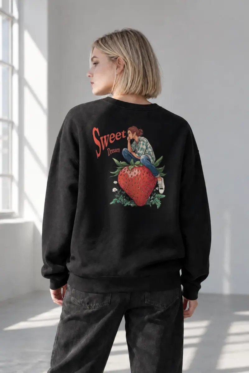 “Sweet Dream Strawberry” Heavy Blend Unisex Crewneck Sweatshirt | Gildan 18000