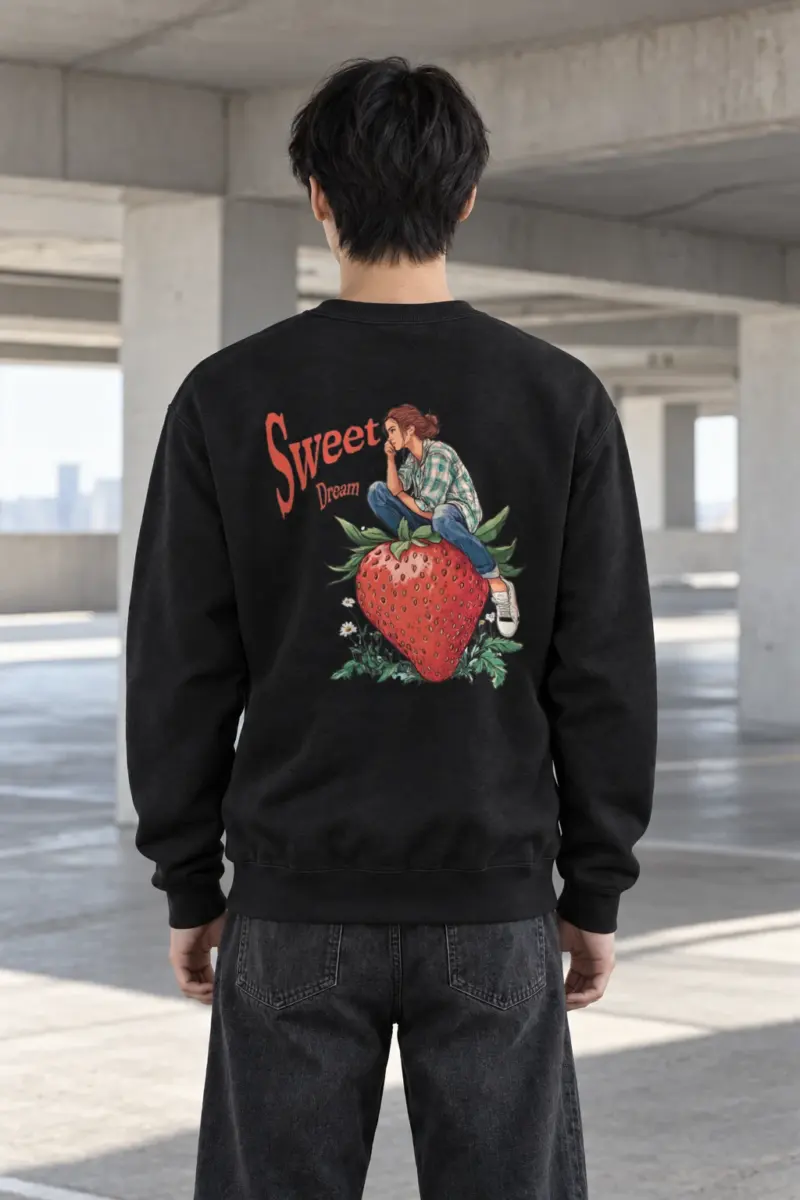 "Sweet Dream Strawberry" Heavy Blend Unisex Crewneck Sweatshirt | Gildan 18000