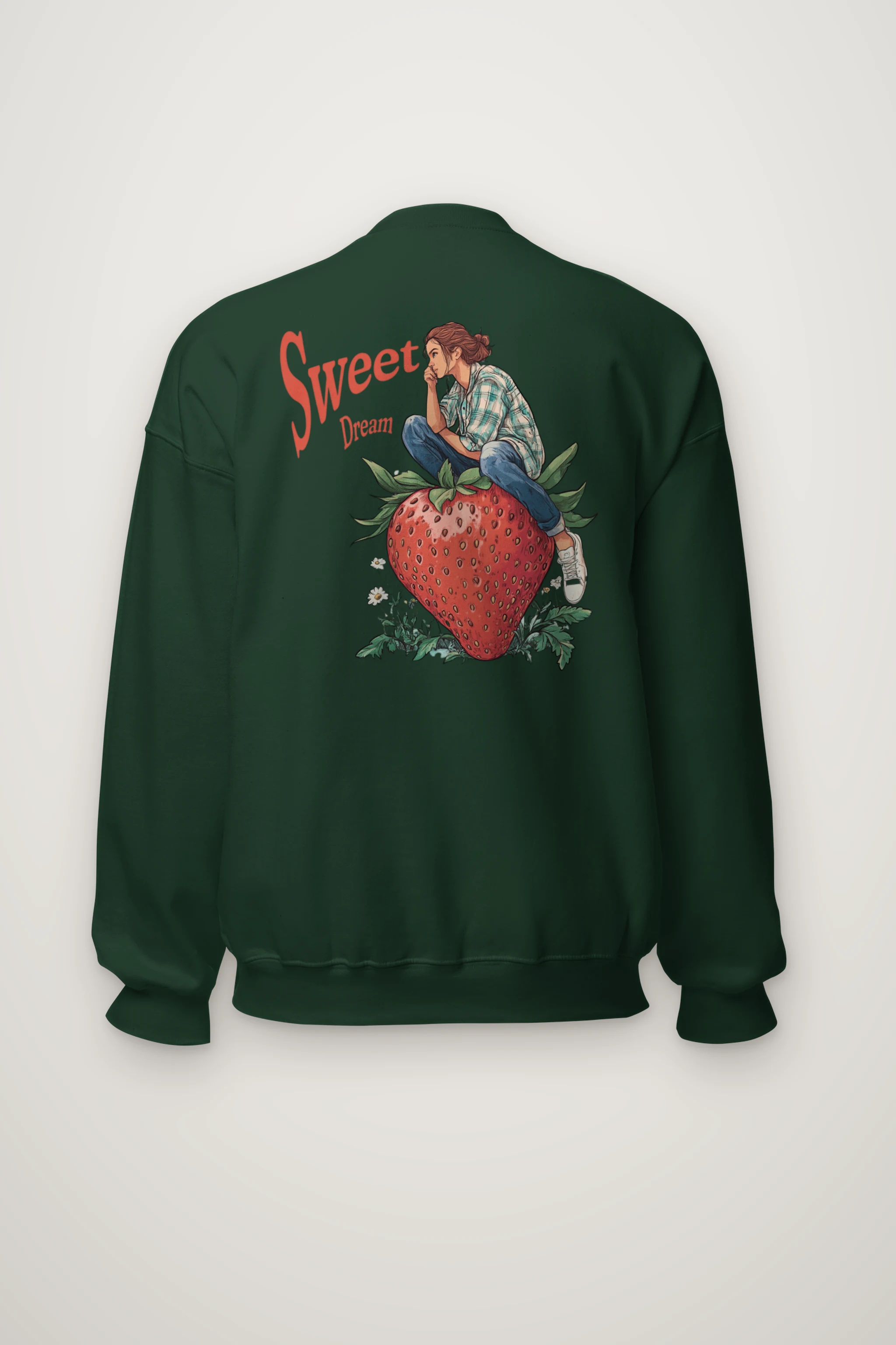 "Sweet Dream Strawberry" Heavy Blend Unisex Crewneck Sweatshirt