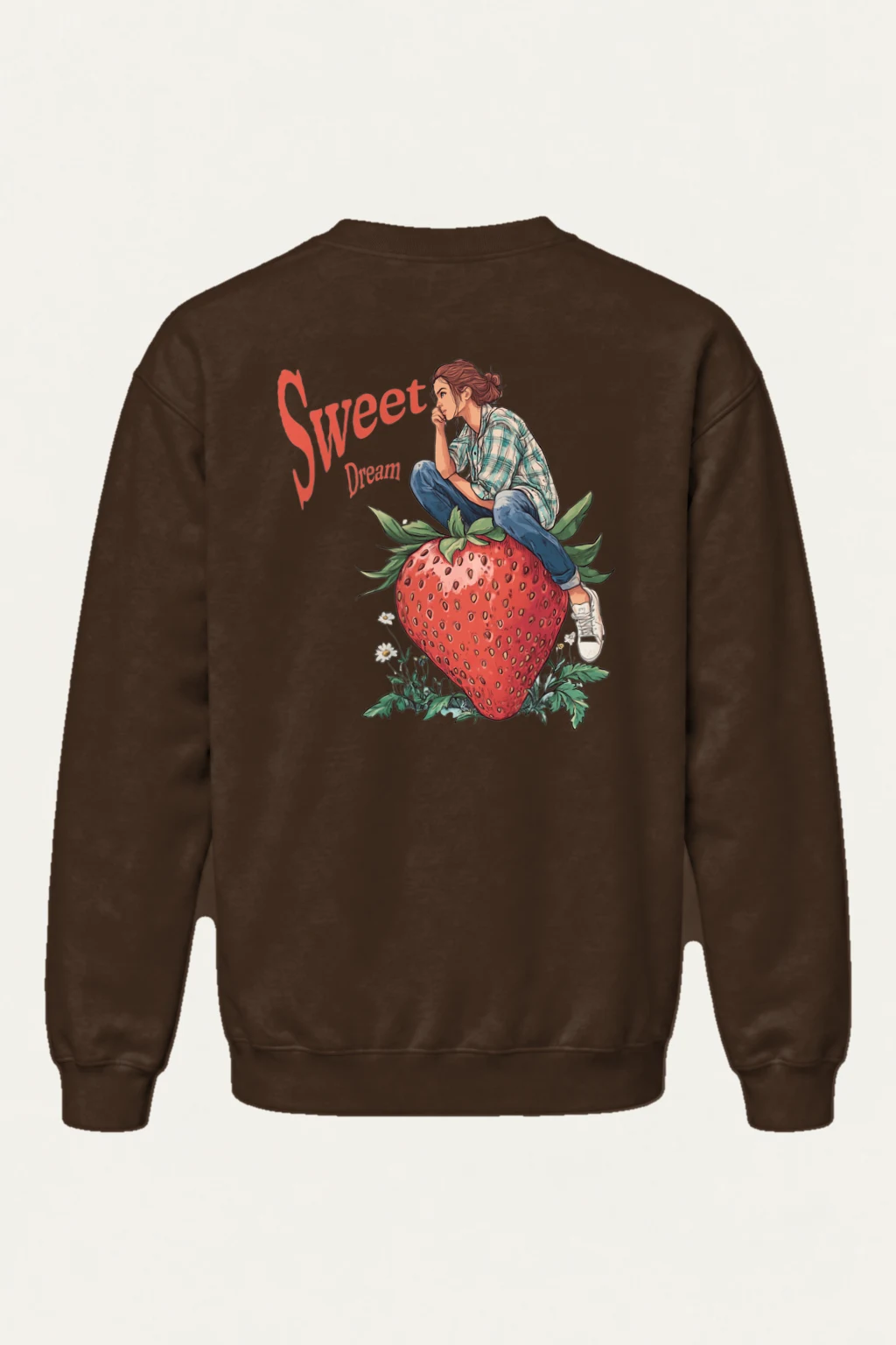 "Sweet Dream Strawberry" Heavy Blend Unisex Crewneck Sweatshirt | Gildan 18000
