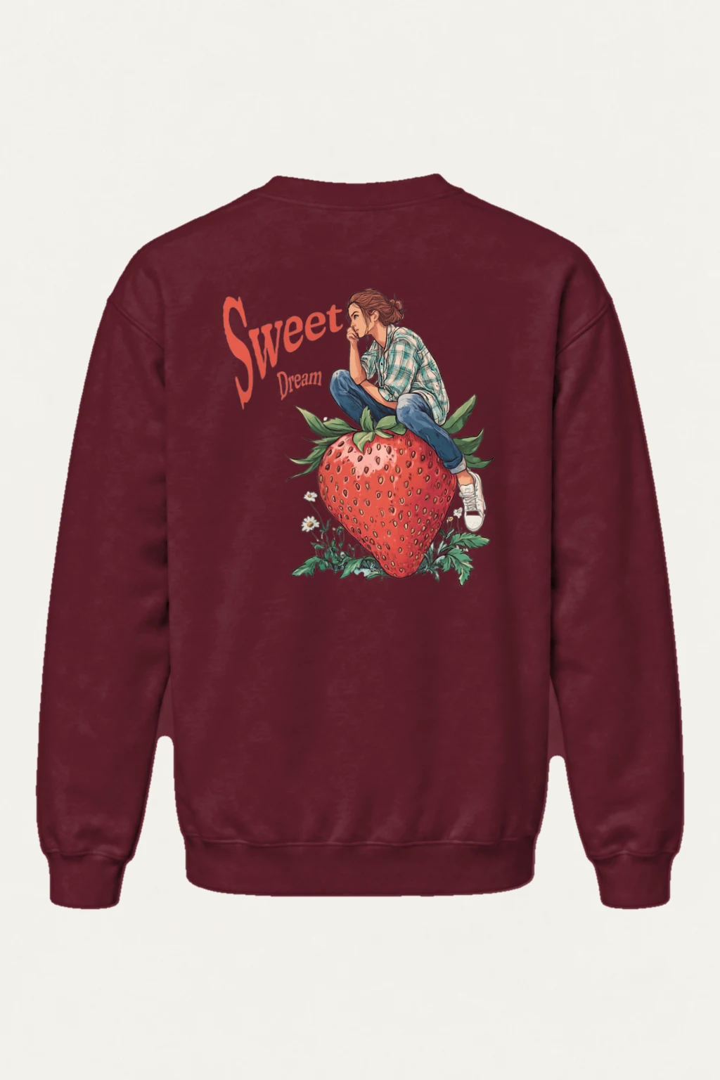 "Sweet Dream Strawberry" Heavy Blend Unisex Crewneck Sweatshirt | Gildan 18000