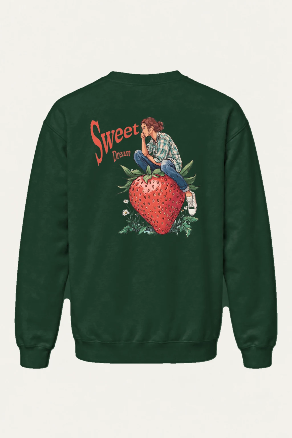 "Sweet Dream Strawberry" Heavy Blend Unisex Crewneck Sweatshirt | Gildan 18000