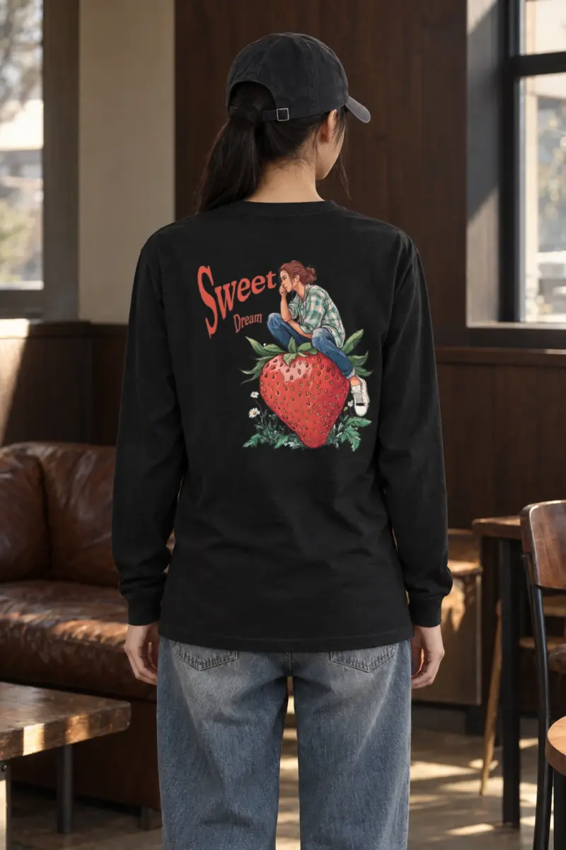 "Sweet Dream Strawberry" Unisex Longsleeve T-shirt | Gildan 2400