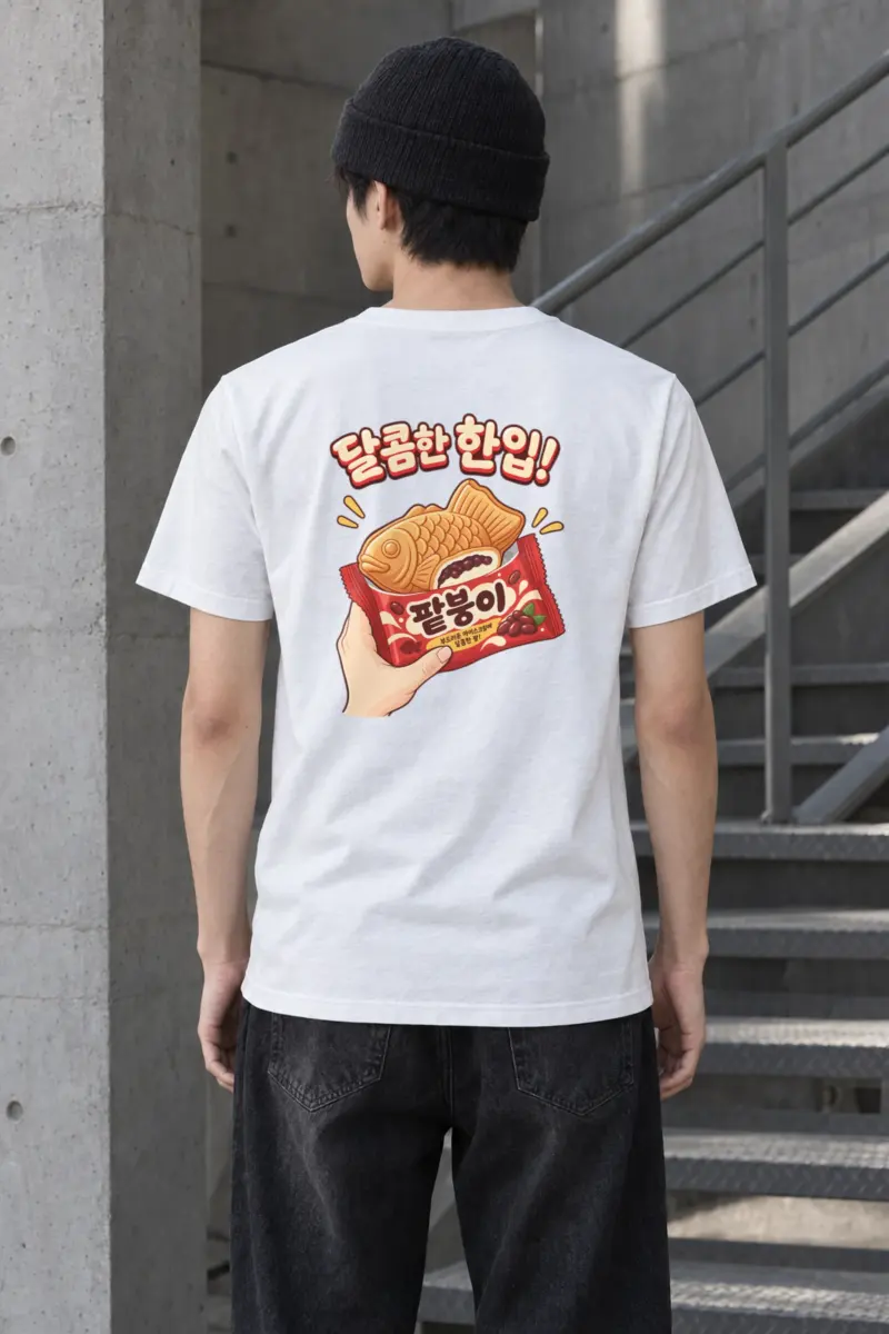 "Sweet Red Bean Bite" Heavyweight Unisex Crewneck T-shirt