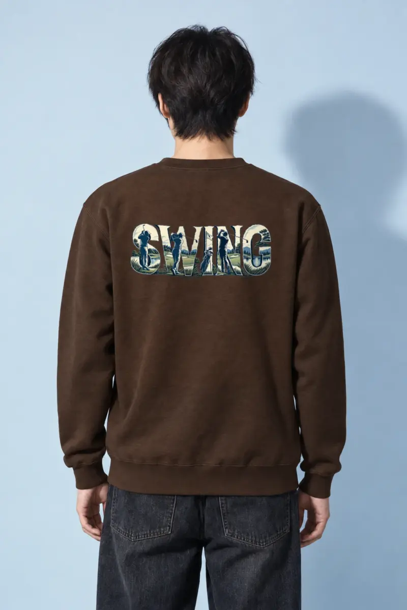 "Swing Golf Scene" Heavy Blend Unisex Crewneck Sweatshirt