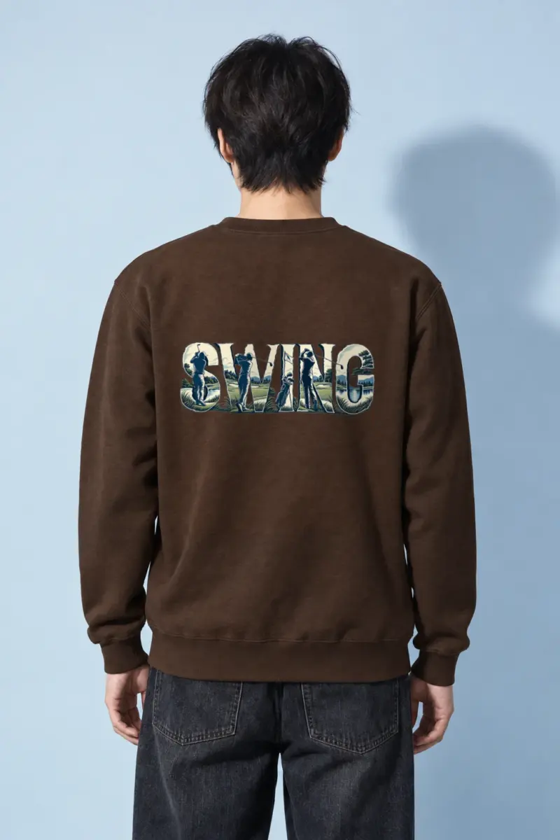 "Swing Golf Scene" Heavy Blend Unisex Crewneck Sweatshirt | Gildan 18000