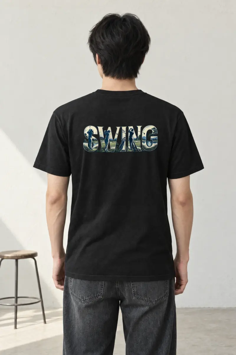 "Swing Golf Scene" Heavyweight Unisex Crewneck T-shirt