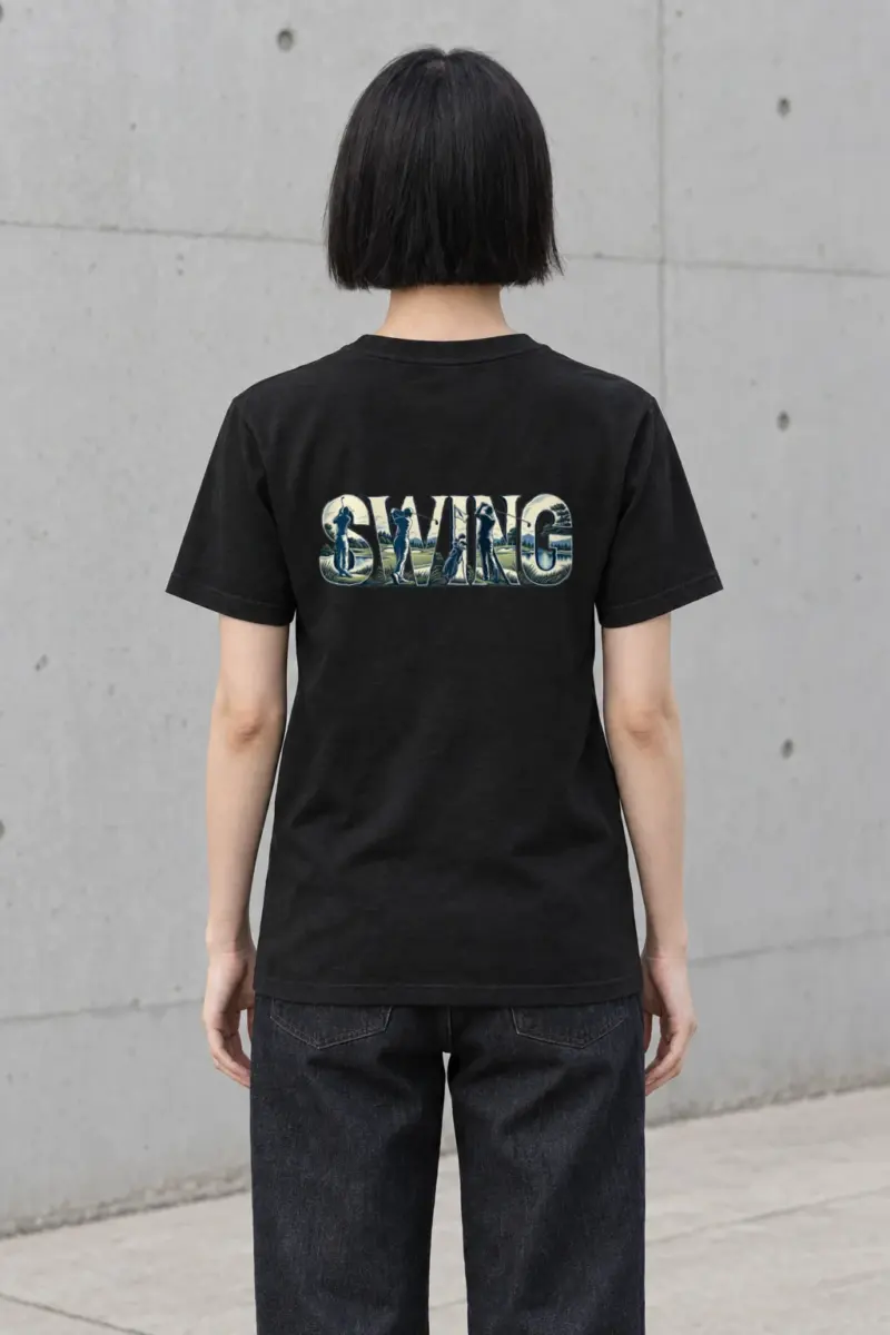 "Swing Golf Scene" Heavyweight Unisex Crewneck T-shirt | Gildan 5000