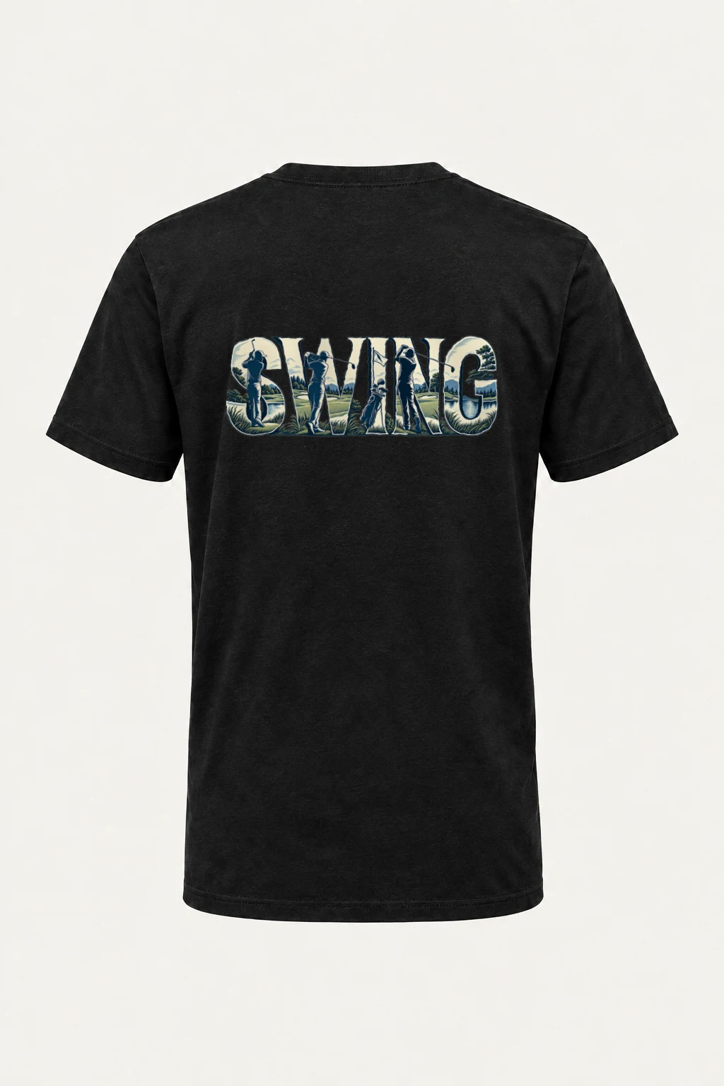 "Swing Golf Scene" Heavyweight Unisex Crewneck T-shirt | Gildan 5000