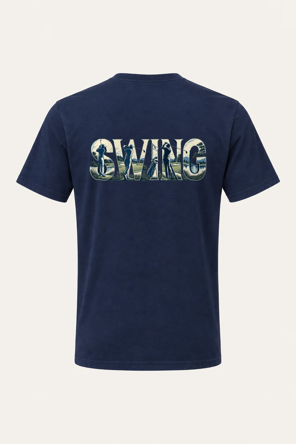 "Swing Golf Scene" Heavyweight Unisex Crewneck T-shirt | Gildan 5000