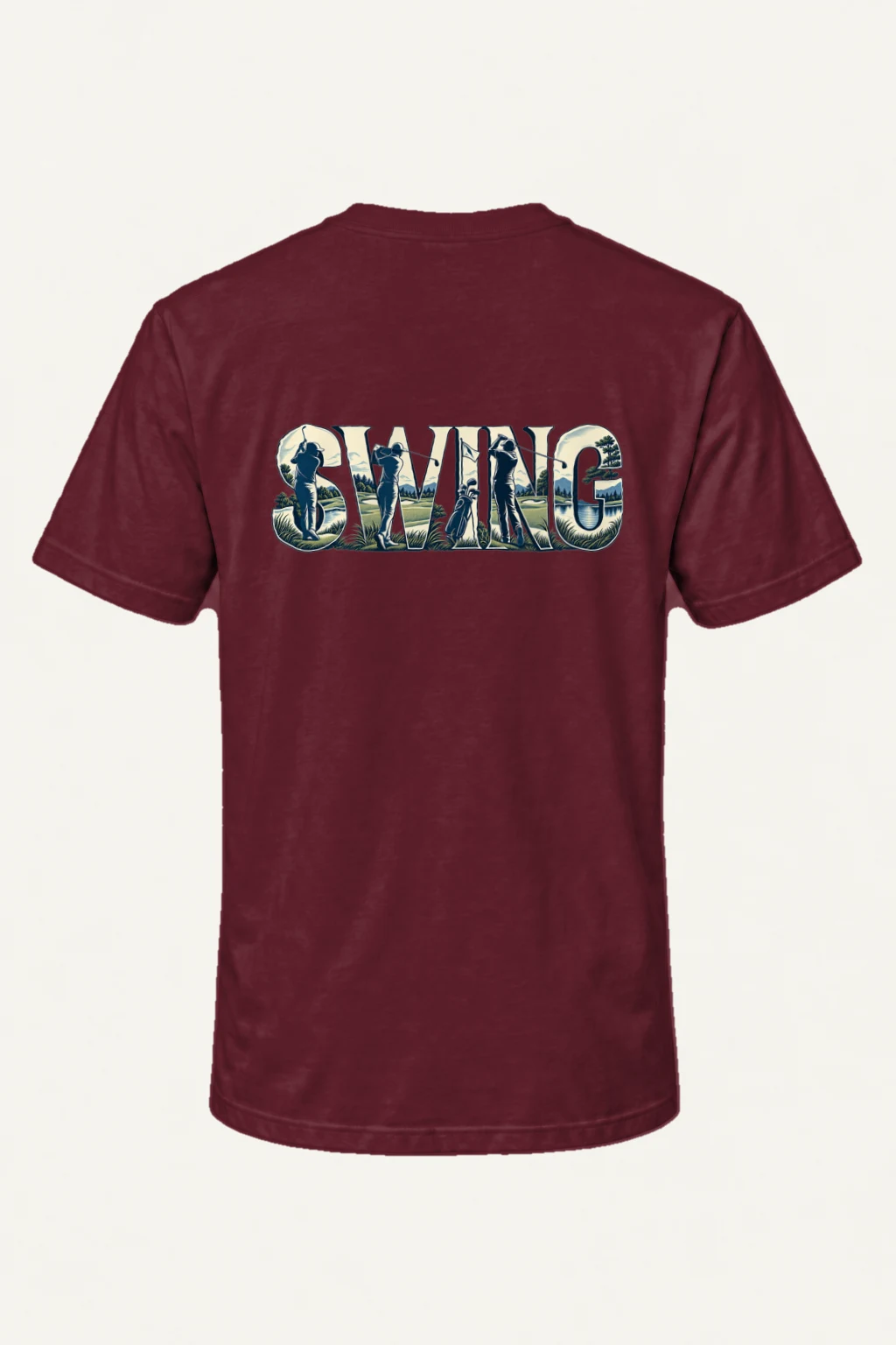 "Swing Golf Scene" Heavyweight Unisex Crewneck T-shirt | Gildan 5000