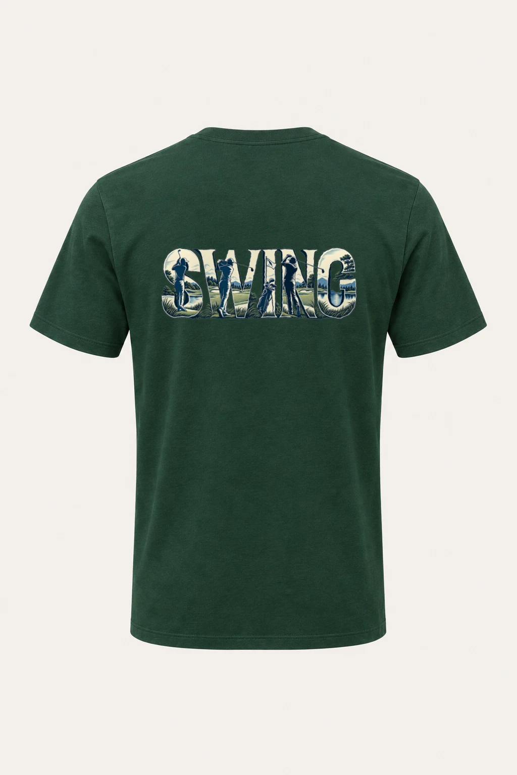 "Swing Golf Scene" Heavyweight Unisex Crewneck T-shirt | Gildan 5000