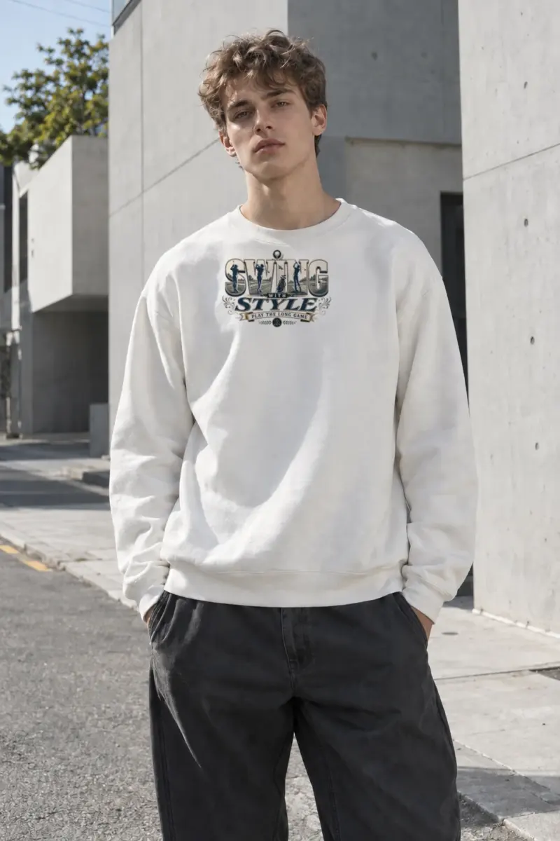 "Swing With Style" Heavy Blend Unisex Crewneck Sweatshirt | Gildan 18000